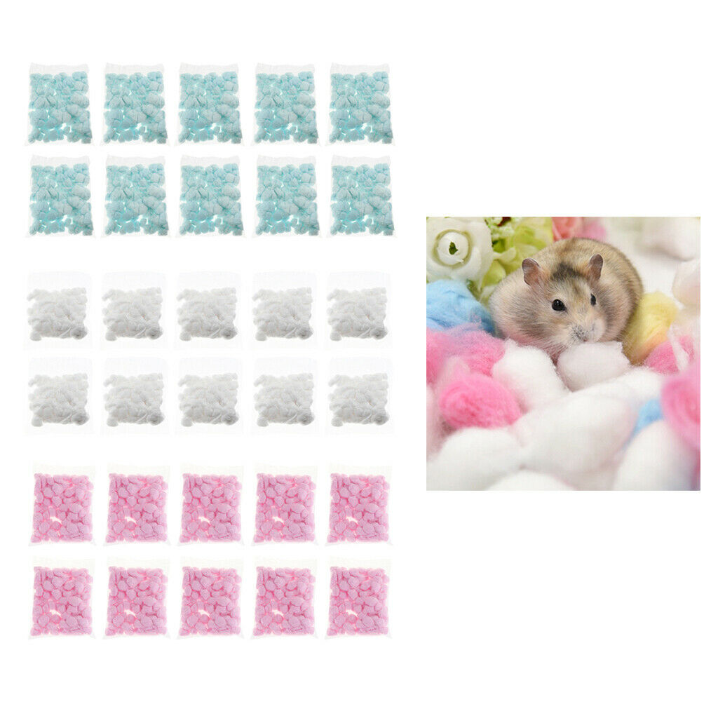 10 pack Cute Cartoon Small Cotton Balls for Hamster Guinea Pig Hamster white