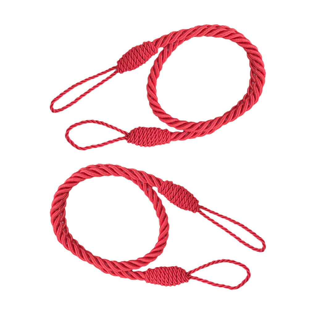 4 Pieces Laces With Tassels For Curtains House Home Bedroom Red