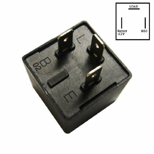 2Pcs 3-Pin CF-13 Electronic Flasher Relay Fix LED Turn Signal Light Fast Blink