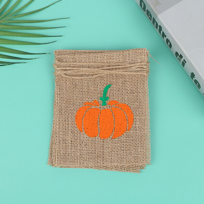 Linen Pumpkin Flags Cartoon Banner Fall Wedding Birthday Banner Outd EAD TL