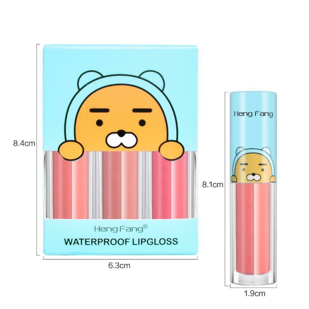 3 Colors/set Matte Velvet Waterproof Lip Gloss Lip Glossy Liquid Lipstick C