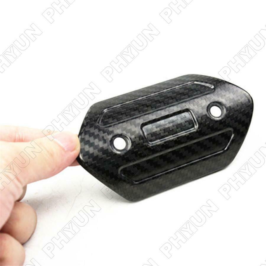 1x Motorcycle Exhaust Pipe Heat Shield Cover Guard Protector Carbon Fiber Style