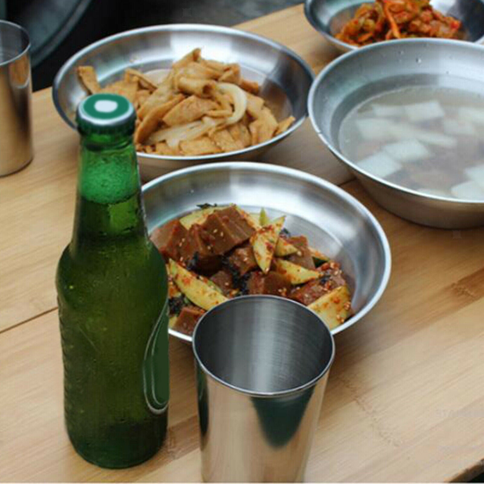 Stainless Steel Cup Beer Coffee Drinking Cups Camping BBQ Mug Tumblers