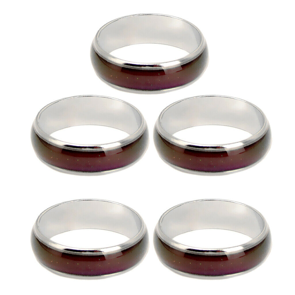 5pcs Mix Size Mood Ring Changes Color From Temperature Wedding Ring