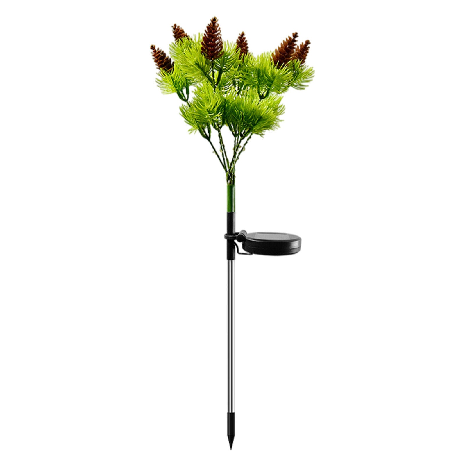 Solar Garden Stake Lights Tree Pine Cone Christmas Landscape Accent LED Path