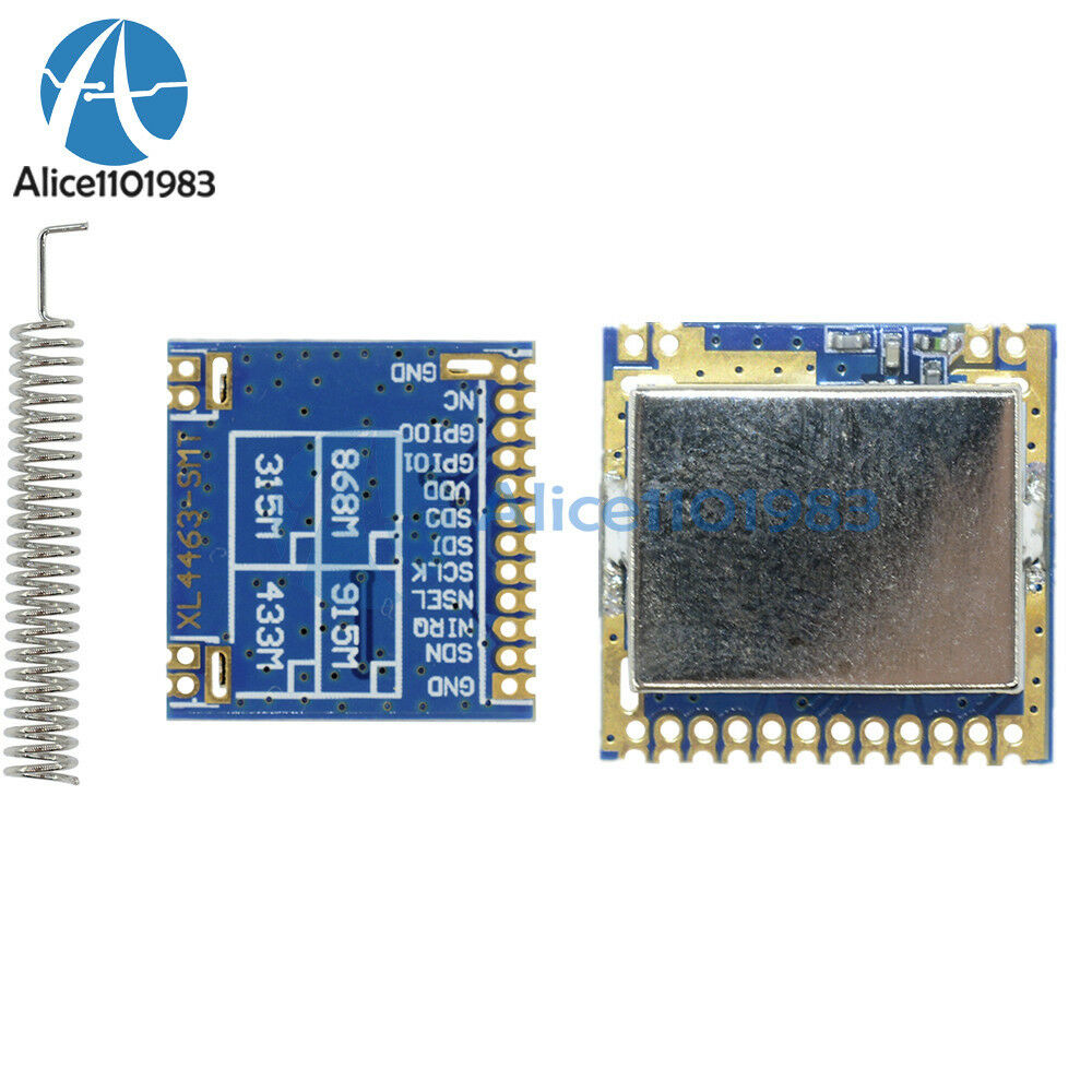 Mini SI4463 2000M 433Mhz Remote Wireless Transceiver Module + Spring Antenna