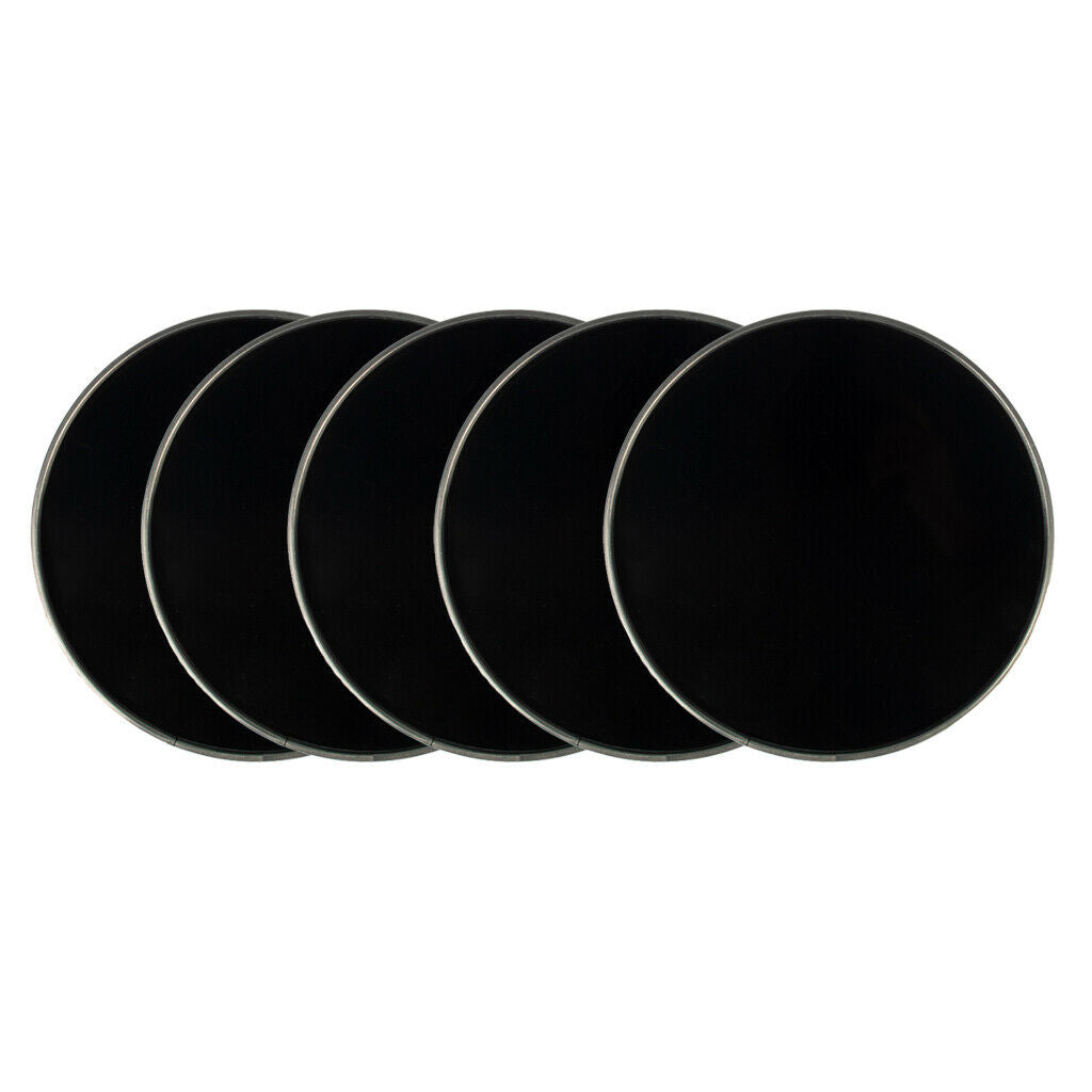 5 Pieces Banjo Head Skin for Banjolele Replacement Parts Accessory Black