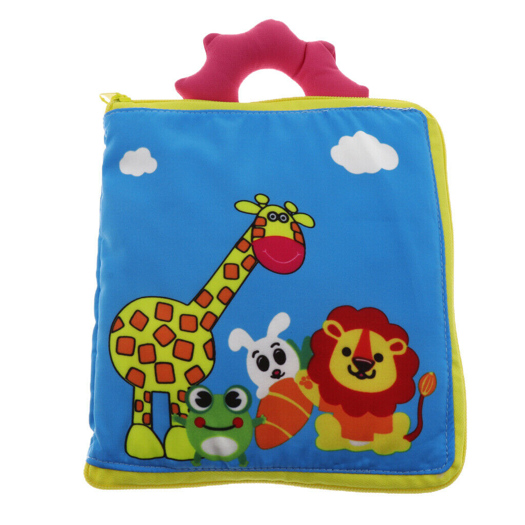 Kids Baby Soft Cloth Book Education Learning to Dress Zip Tie Colorful