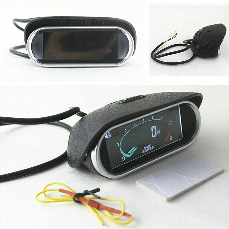 Car Universal LCD 50-9999RPM Tachometer Digital Engine Tach Gauge Boat TruckBDD