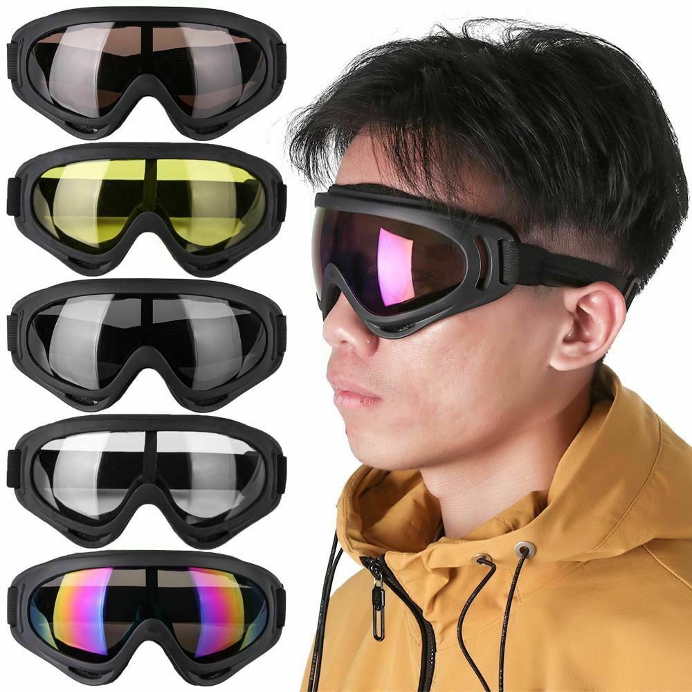 Moto Cycling Snowboard Ski Goggles Winter Windproof Lens Frame Eyewear Glasses
