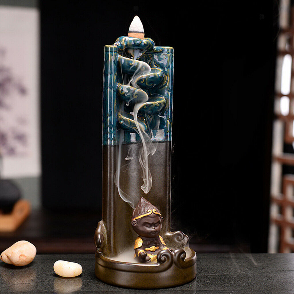 Backflow Incense Burner Censer Yoga Aromatherapy Incense Holder Ash Catcher