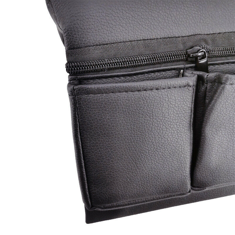 Car SUV Window Armrest Hanging Bag Leather Storage Pocket Organizer Phone Holder