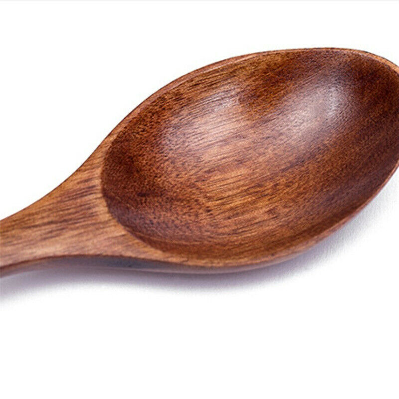 Wooden Spoon Bamboo Kitchen Cooking Utensil Tool Soup Teaspoon Catering A.l8