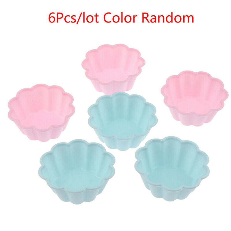 Silicone Mold Cupcake 6pcs Cake Mold Muffin Baking Silicone Cake Mold Muf.l8