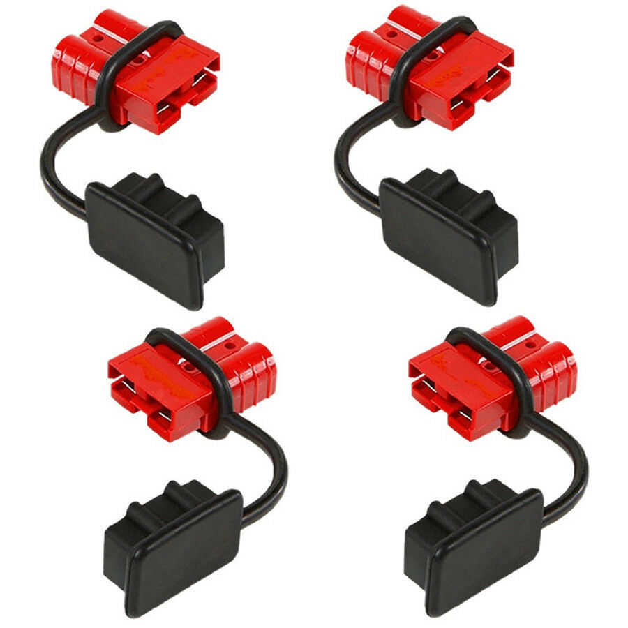 4Pcs 50A 6-8 Gauge Battery Quick Connect/Disconnect Winch Wire Harness Plug Kit
