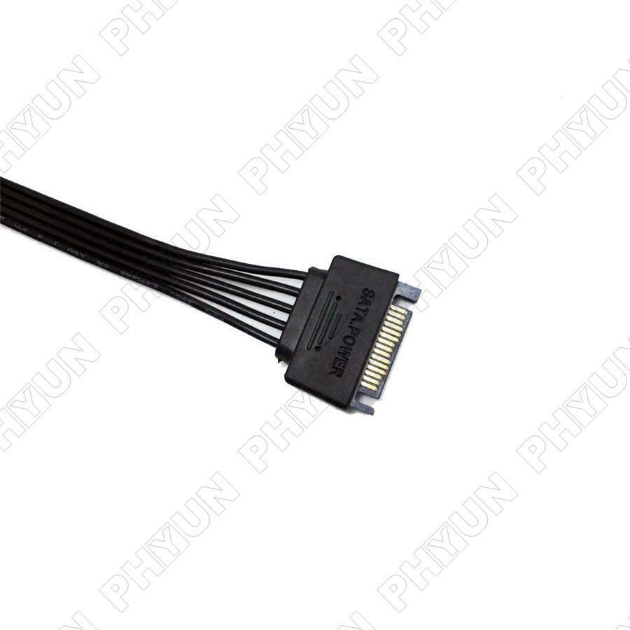 5Pcs SATA Power Cord Hard Disk Expansion Cable 15Pin 1 to 5 Serial Port Cable
