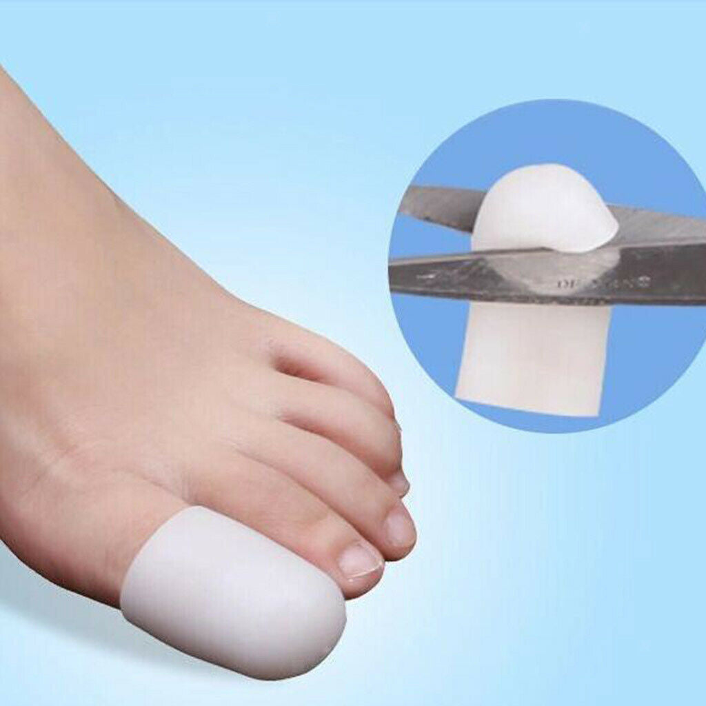 15 Pairs Women/Men Toe Sleeves Caps Wraps Cushions Protector Pain Ease White