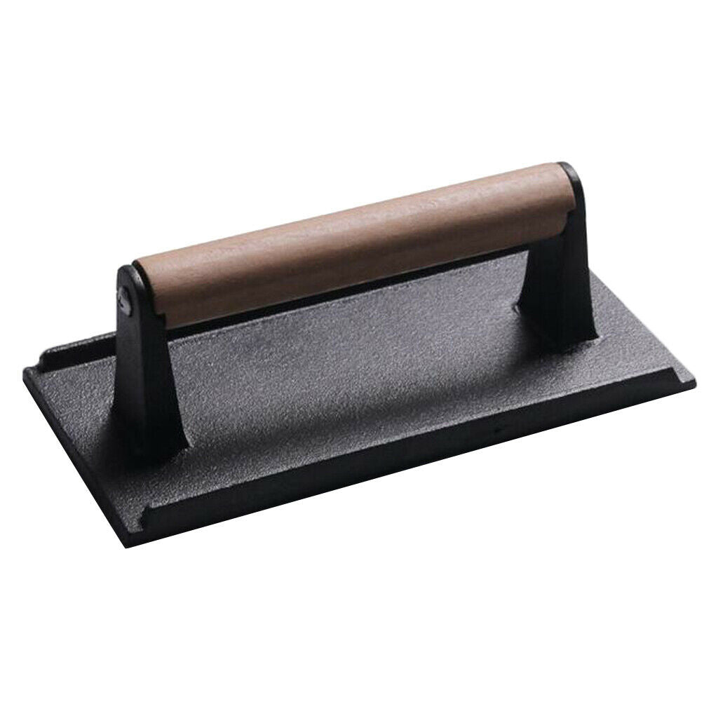 Cast Iron Bacon Press Meat Grill Press Kitchenware Patty Maker for Pan Oven