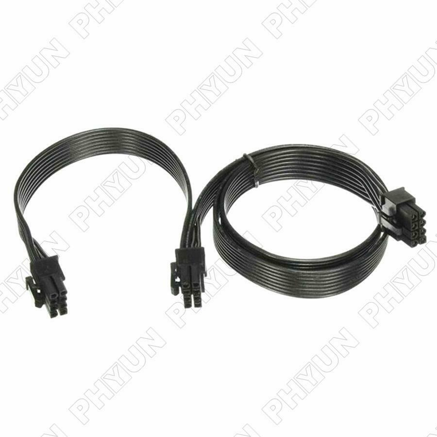 2Pcs PCI-e 8 Pin to DUAL 8 Pin Cable for CORSAIR AX Series Modular Power Supply
