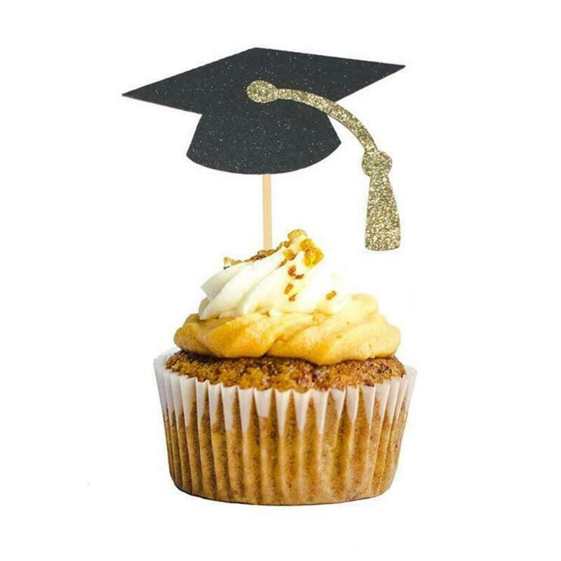 2021 Graduation Cupcake Toppers 48 PCS Food Appetizer Picks For Graduation Set