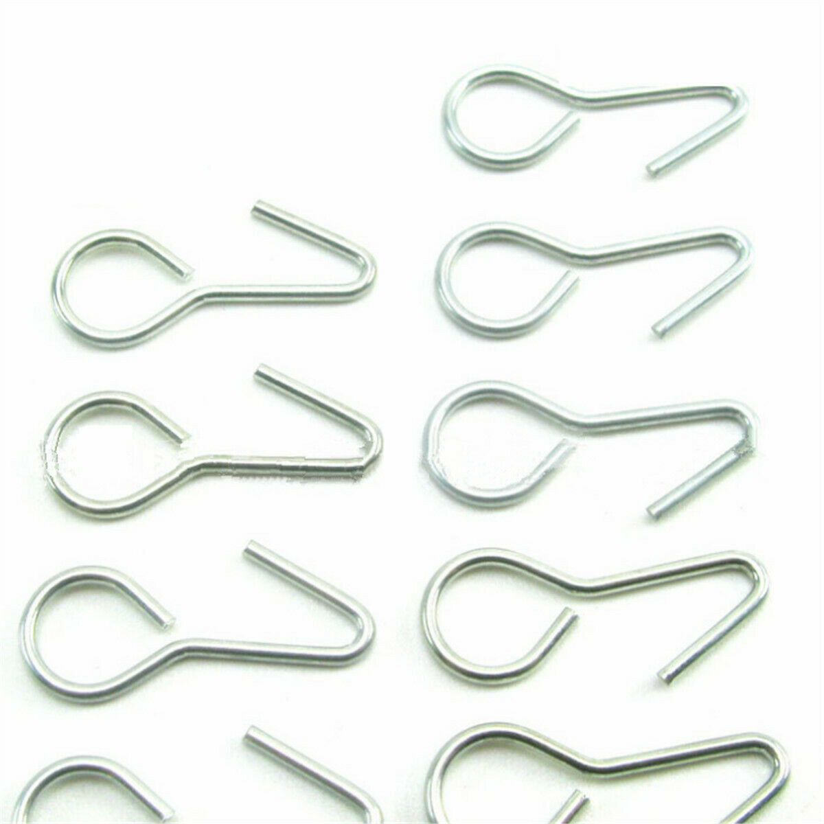 100X 1.5*28mm Metal Ring Tail S-Hooks For General Car Truck SUV Auto Seat Covers