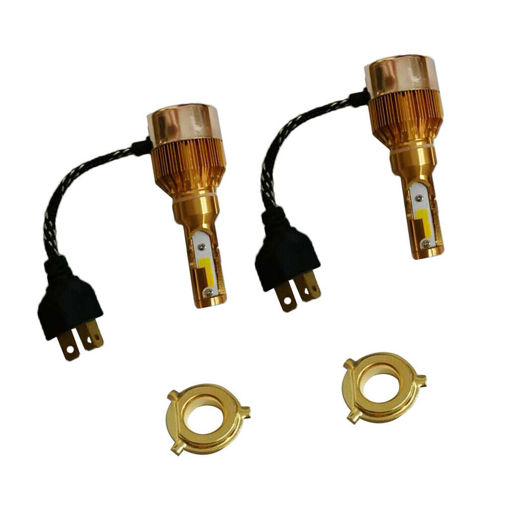 2 Pieces H4 Dual Color Headlight Worklight Fog Light LED Aluminum Lamp