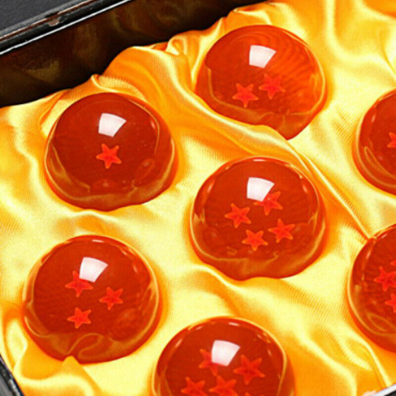 7pcs/set Dragon big 3.5cm 4cm 5.7cm 7 Stars Crystal Balls PVC Action FigureFCA