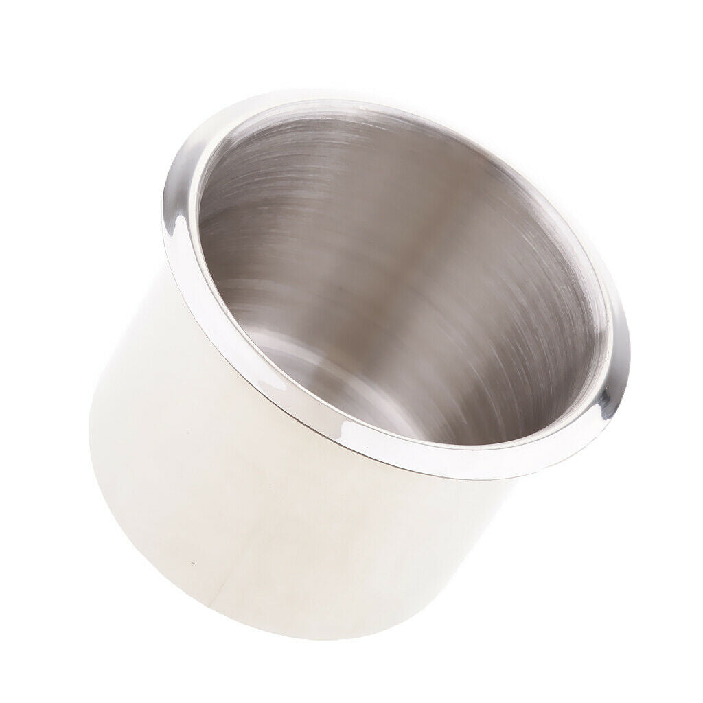 Chrome Polished Cup Drink Holder for Boat RV Game Table Trailer 68x55mm