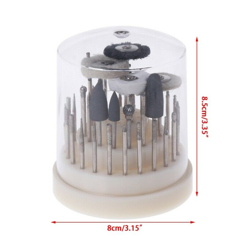 41Pcs 2.35 Mm Dental Laboratory Silicone Rubber Rotary Polishing Drill Bits