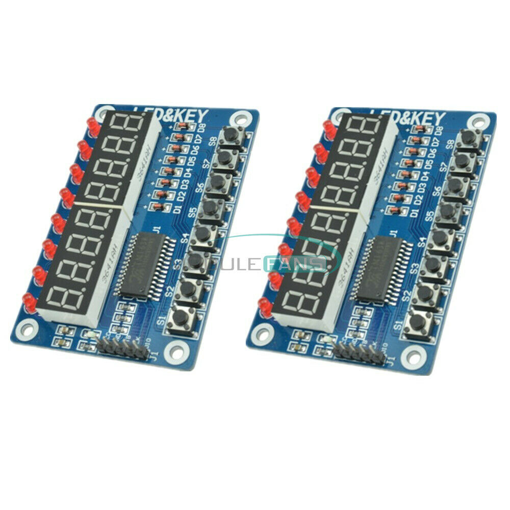 5PCS Digital 8-Bit LED Tube 8 KeyS TM1638 Display module for AVR Arduino ARM