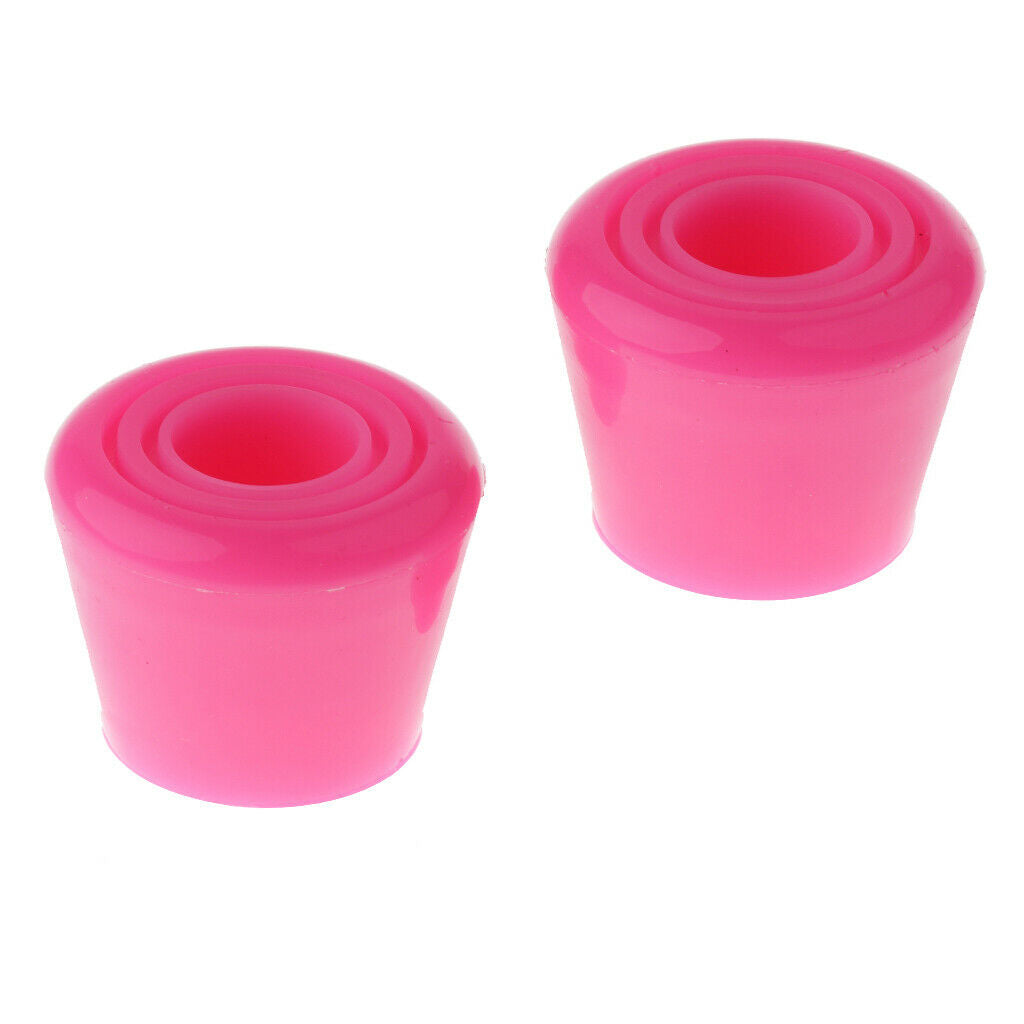 2X 2pcs PU Roller Skates Toe Stops Inline Skates Ice Skates Accessories Pink