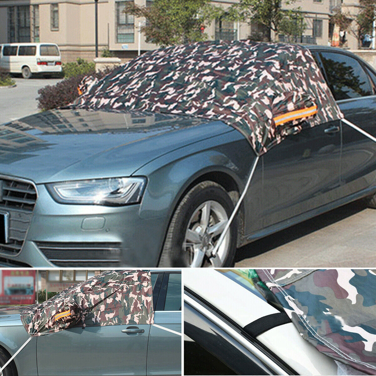 Camouflage Car Snow Cover Waterproof Sunscreen Protecting UV  Fading Universal