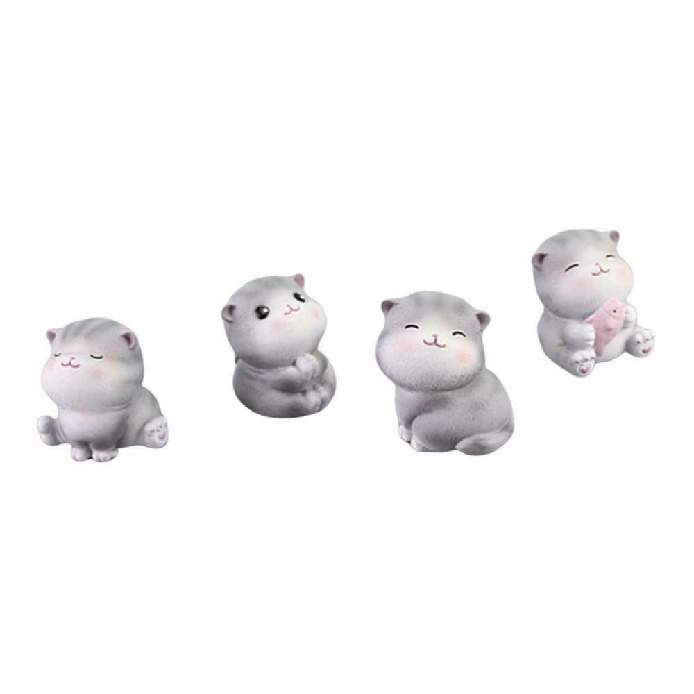 4pcs/Set Cat Furnishings Ornament Vivid for Desktop Bedroom Valentise Gifts
