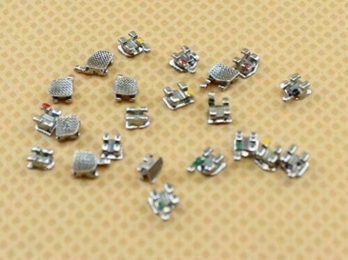 100kit Metal Orthodontic Brackets Molar Braces Mini Roth 022 Slot 3 Hooks Dental