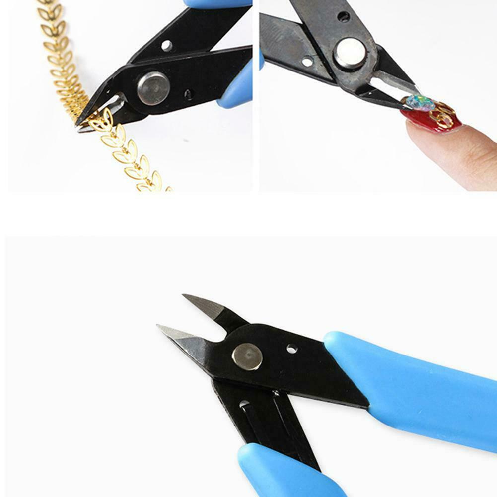 Nail Clipper Metal Chain Scissors Plier Nail Art Jewelry Removal Tools @
