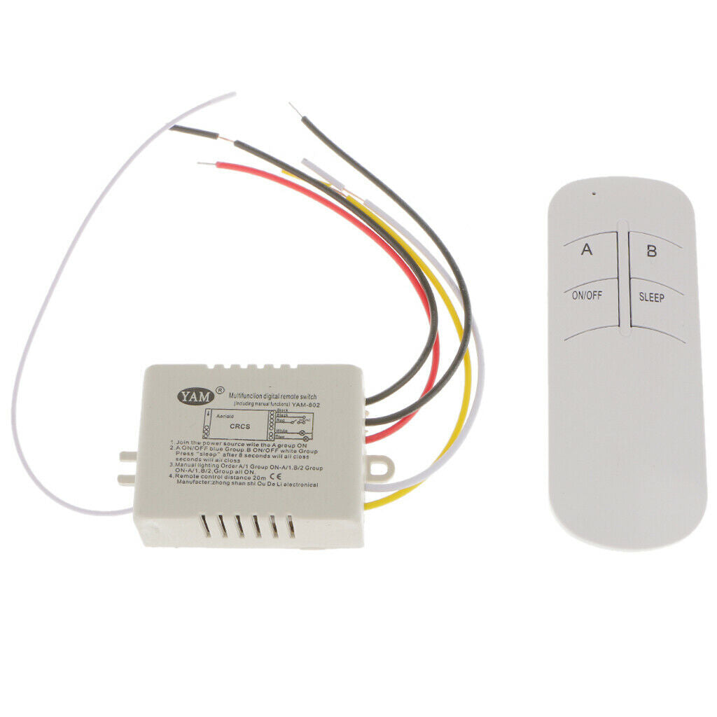 220V Two Way Wireless Lamp Light RF Remote Control Switch Receiver+ Emitter