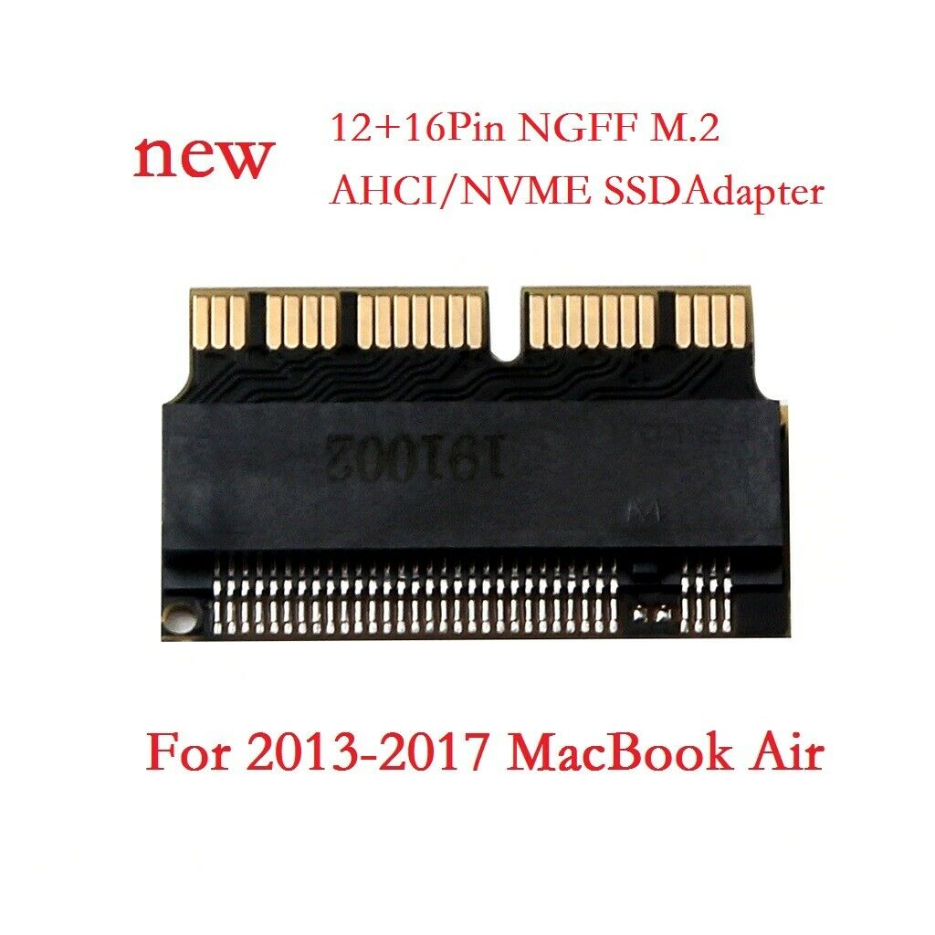 M.2 AHCI NVMe SSD M Key Converter Adapter for MacBook 2013-2017 12+16Pin