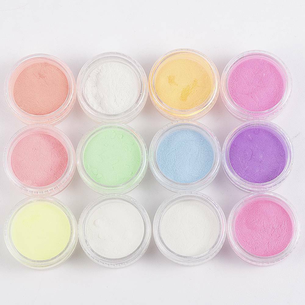 12 Colors/Set Acrylic Fluorescent Powder Glow In the Dark Manicure Nail Pigment