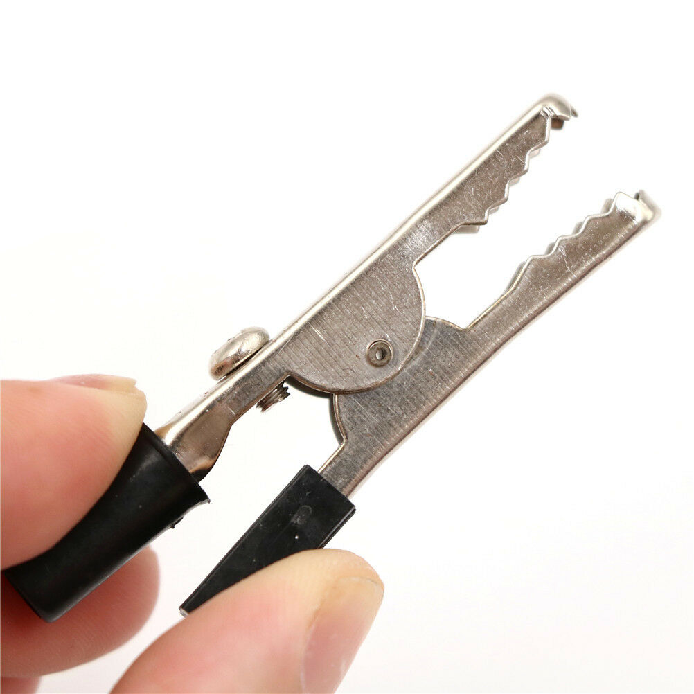 5Pcs 50mm Plastic Durable Handle Test Probe Metal Alligator Clips with Scre WF