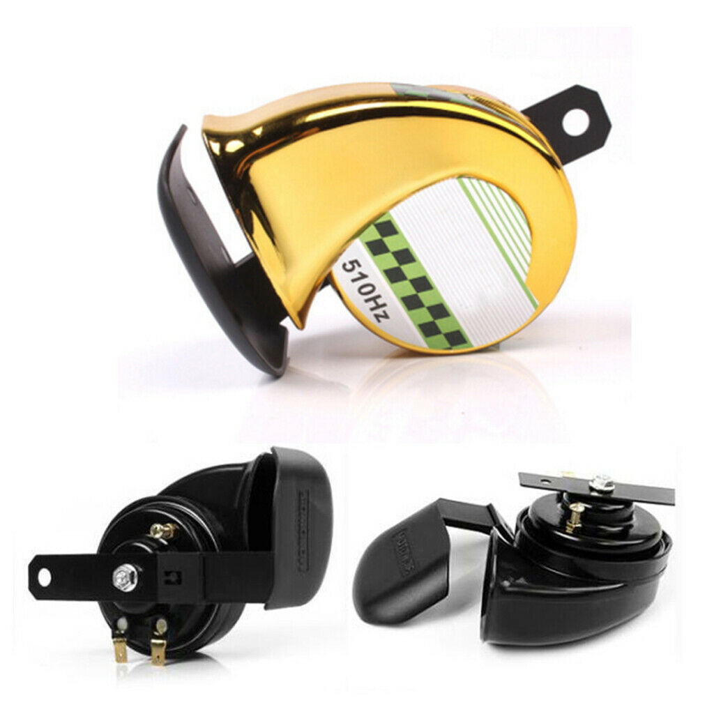 2x 110dB Motorcycle Snail Air Horn Loudspeaker f/ Car Motorcycle Waterproof