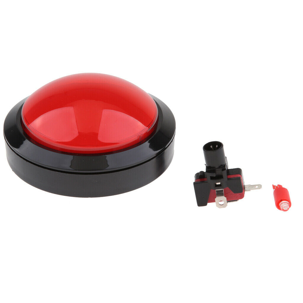 100mm Round Illuminated Arcade Video Game Push Button Switch LED Light Red