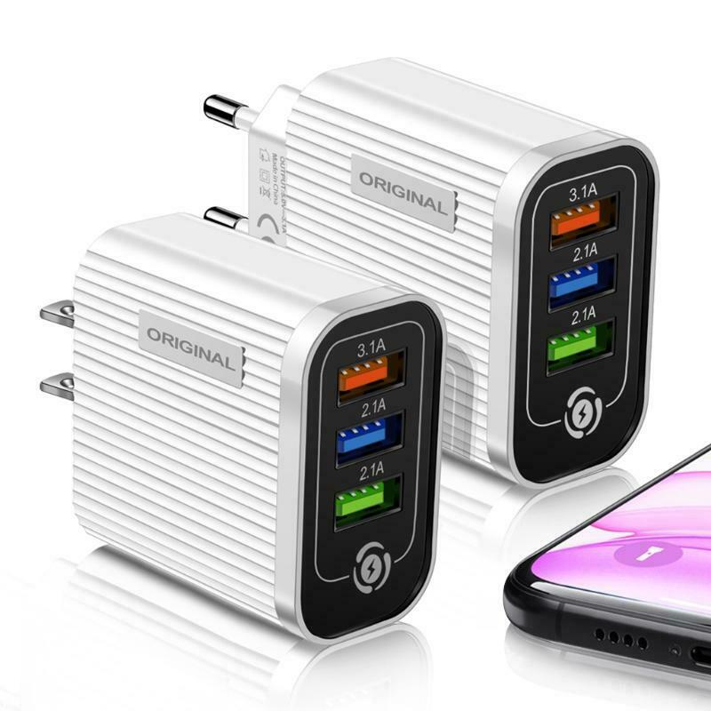 USB Charger LED Display US Plug Quick Charge 3.0 Wall Adapter Charger