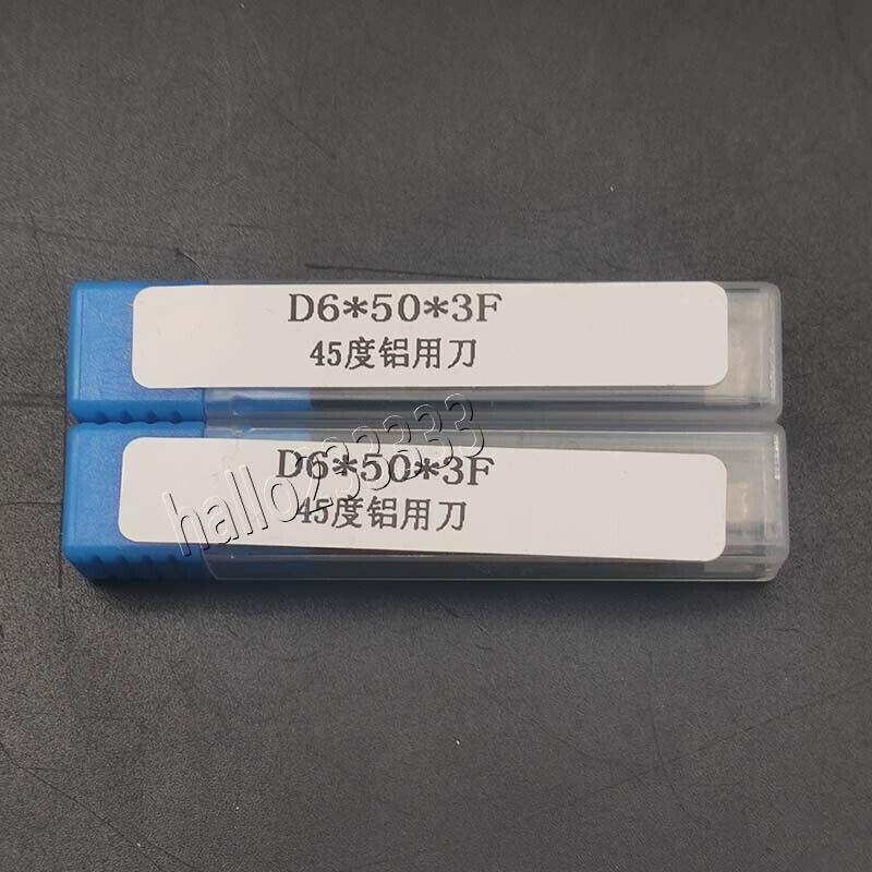 3PCS 6mm 3Flute Tungsten steel aluminum milling cutter 50mm Shank HRC45-50