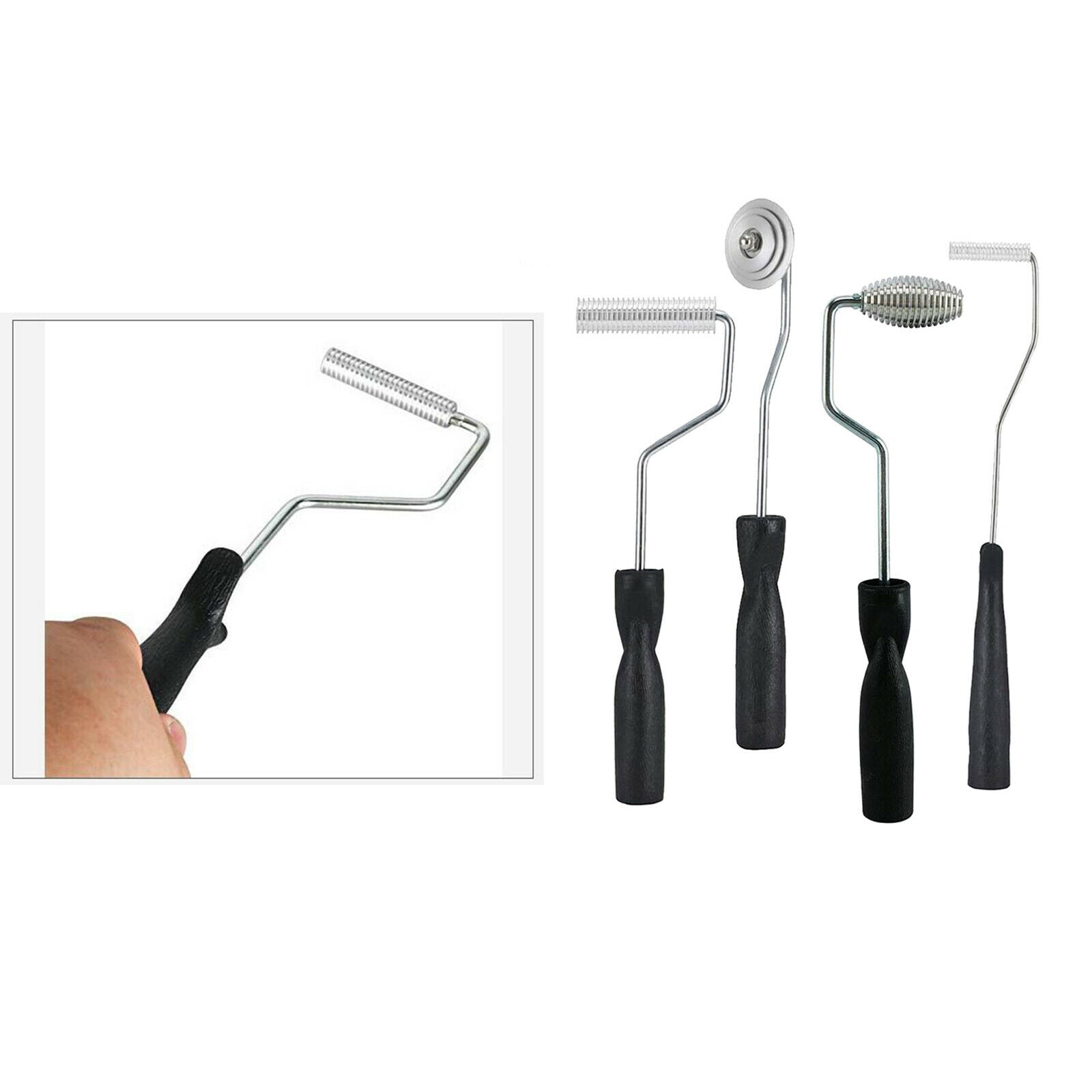 4pcs Bathtub Boat Repair Fiberglass Laminating Roller Bubble Paddle Tool Kit