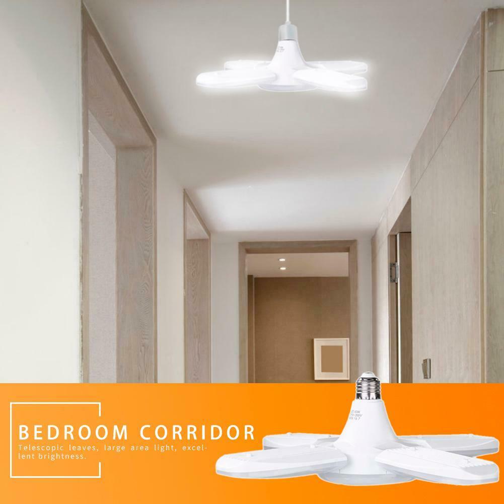 LED Pendant Light Foldable Fans Angle Adjustable Ceiling Lamp Energy Saving @