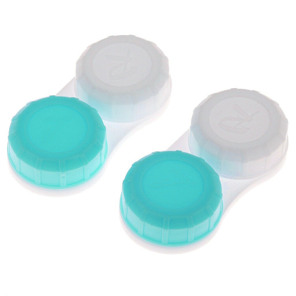 Pack of 10 Pieces Plastic Contact Lens Case Holder Container Soaking Storage Box