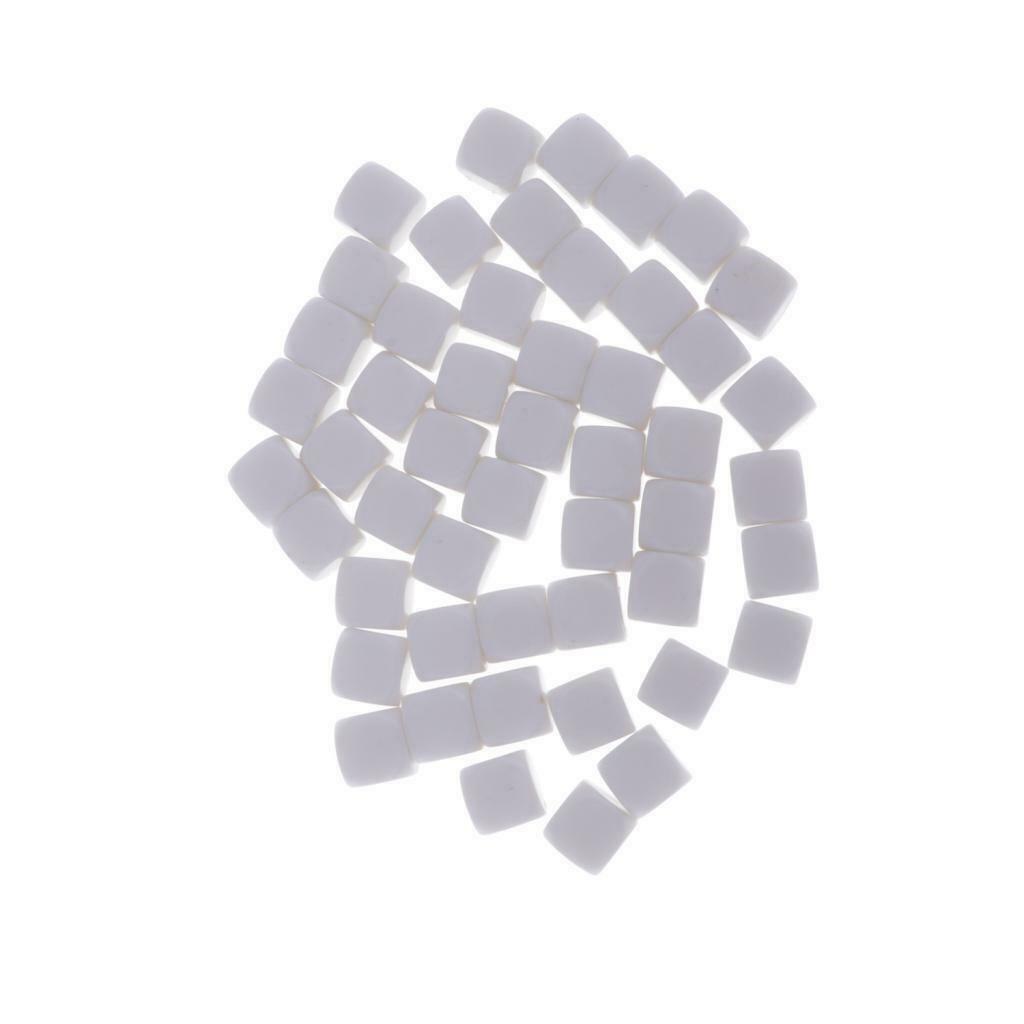 Pack of 50 D6 Six-sided Blank Dice Dice Blank Dice Great Props for Table Games,