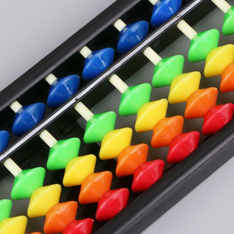 13 Column Portable Plastic Abacus Arithmetic Soroban Calculating Tool With Beads