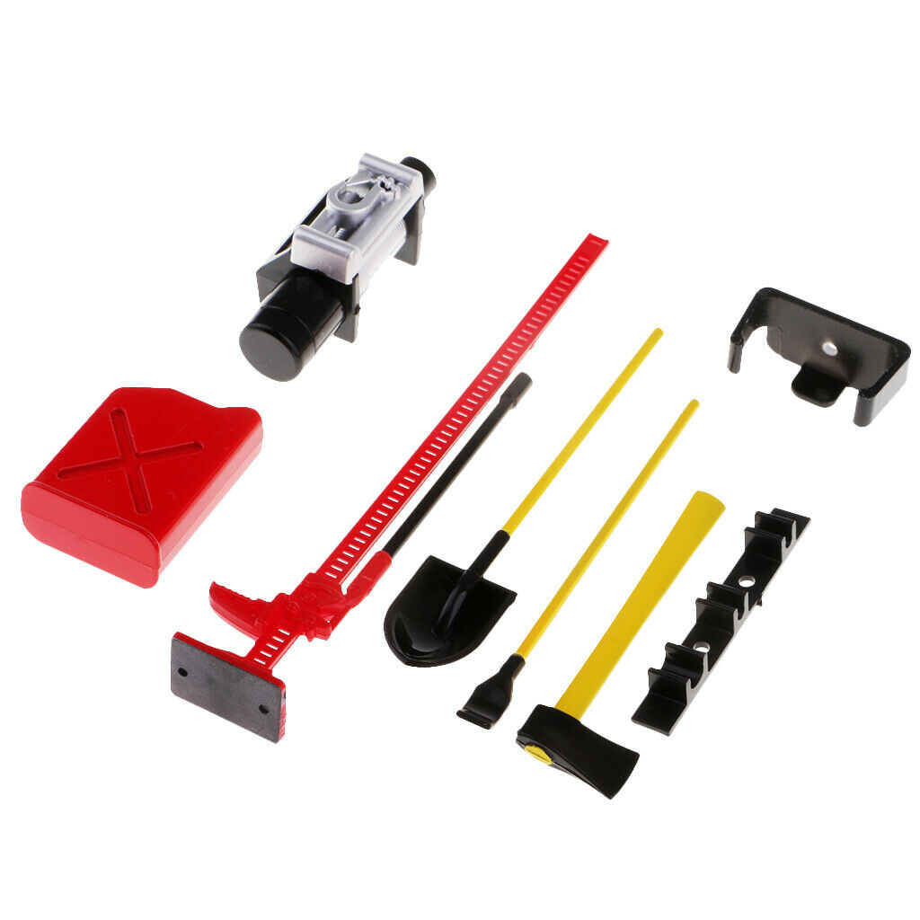 1 Set 1/10 Scale RC Crawler Car Roof Rack Cool Ornaments Decor Accessories - Red