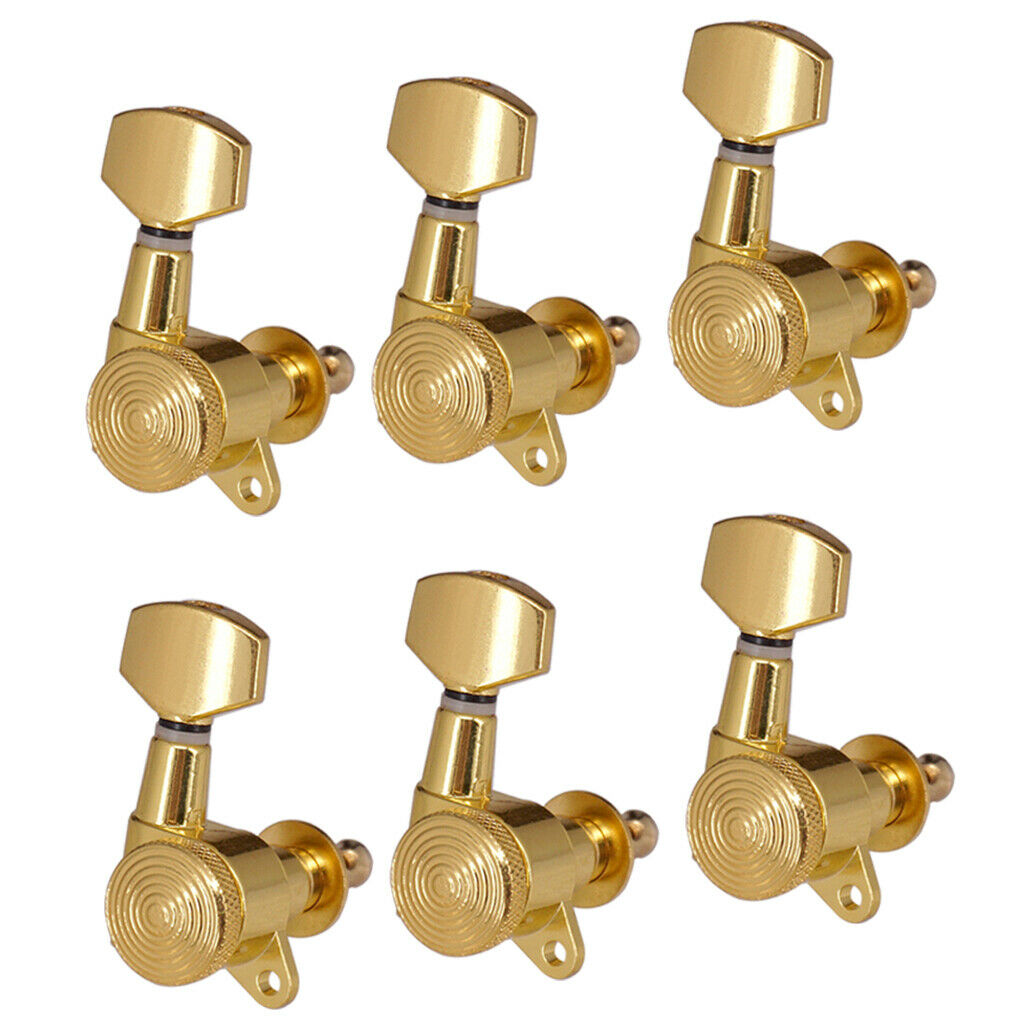 6Pcs Guitar Machine Heads Tuning Pegs Tuners for Acoustic Electric Guitar 6R
